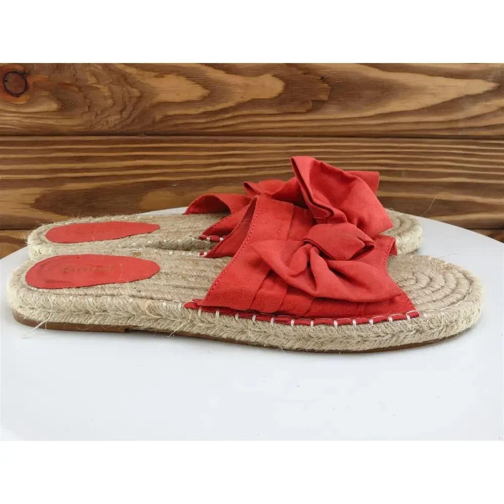 FOREVER 21 Size 8.5 Sandal Slide Orange Fabric Women M‎